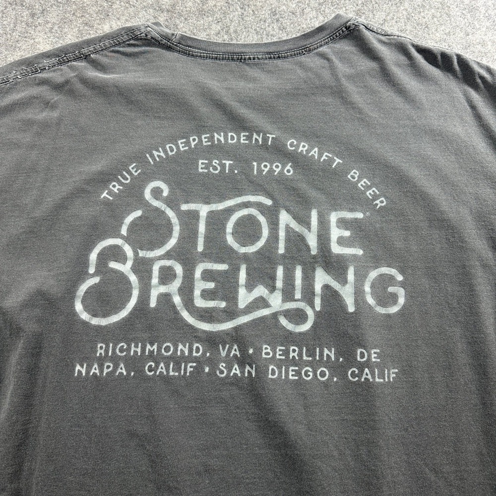 Stone Brewing T-Shirt Mens XXL Craft Beer Gargoyle Graphic Tee Distressed